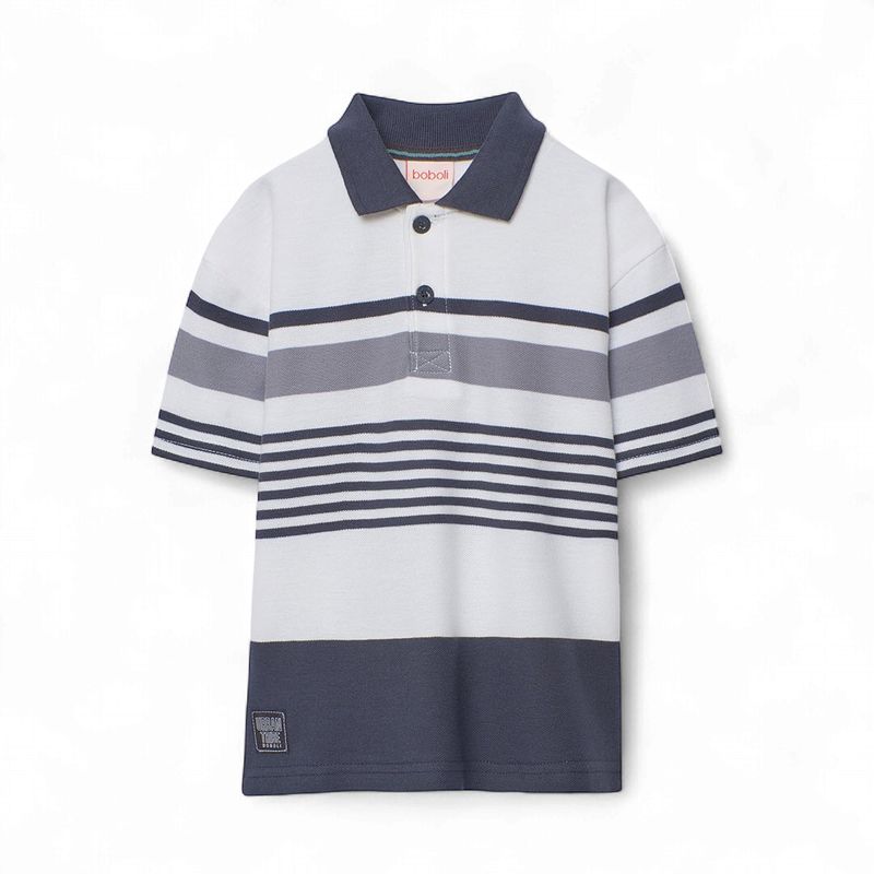 Boboli 853073 Pique polo striped for boy -BCI