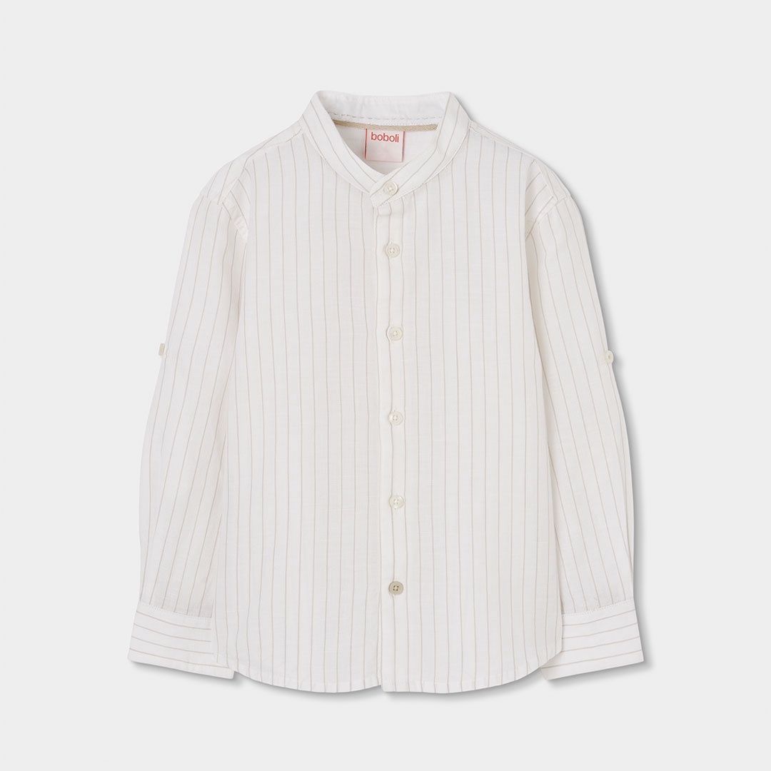 Boboli 863007 Shirt linen striped for boy -BCI