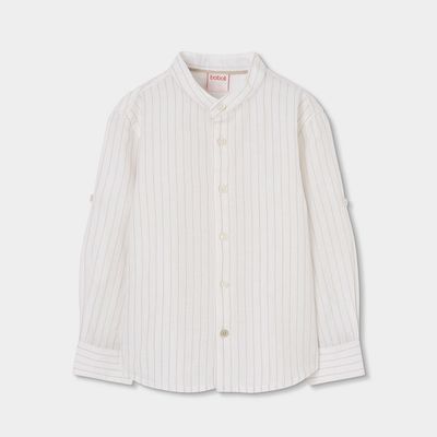 Boboli 863007 Shirt linen striped for boy -BCI