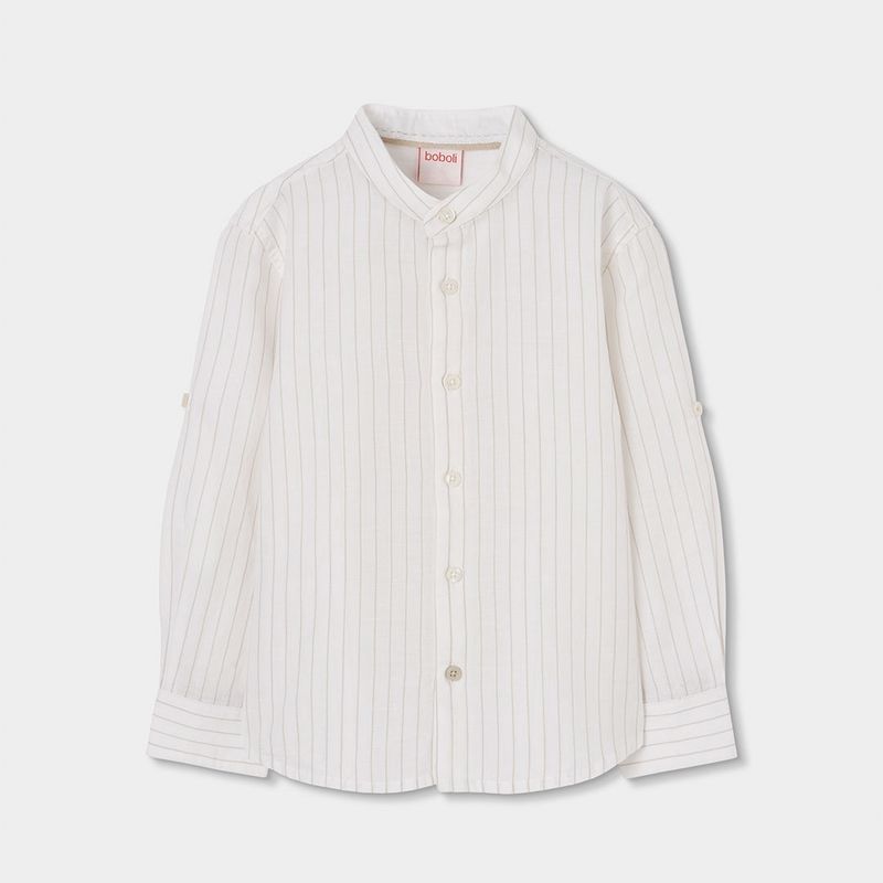 Boboli 863007 Shirt linen striped for boy -BCI