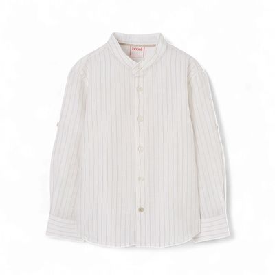 Boboli 863007 Shirt linen striped for boy -BCI