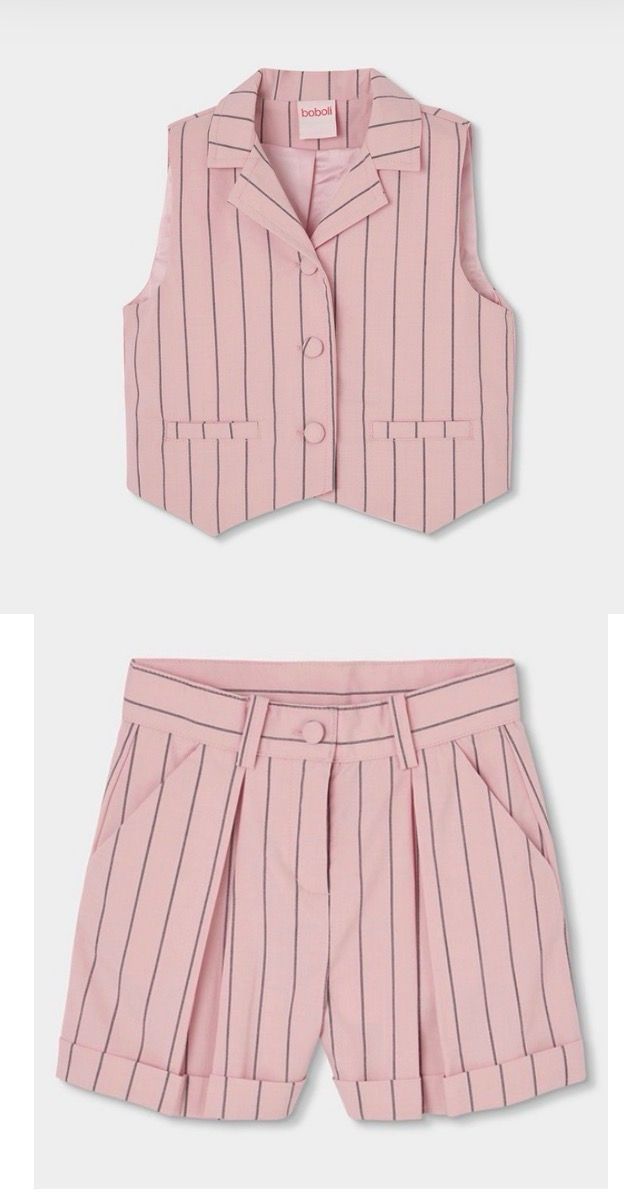 Boboli 783031 Vest striped with shorts  for girl