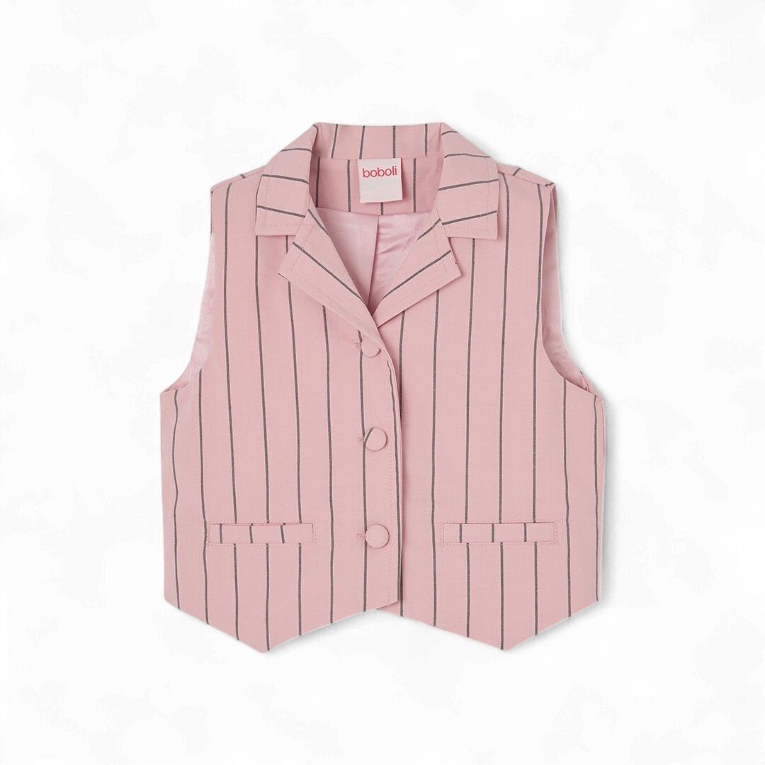 Boboli 783031 Vest striped with shorts  for girl
