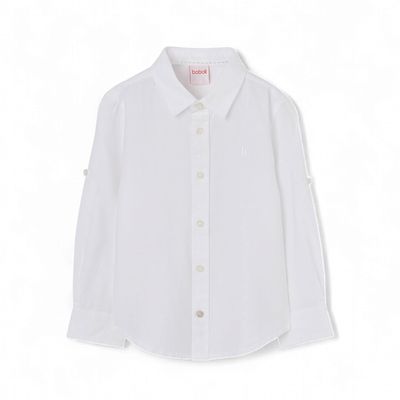 Boboli 873019 Linen shirt long sleeves for boy -BCI