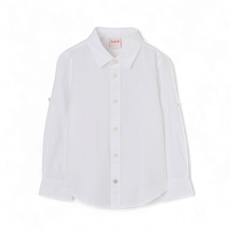 Boboli 873019 Linen shirt long sleeves for boy -BCI
