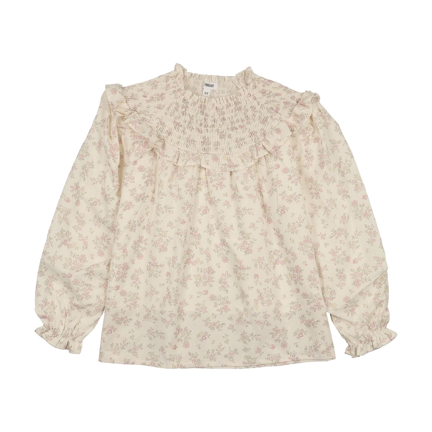 Bonjoy BTSS26012SK Pastel Garden Smocked Shirt + Skirt Set