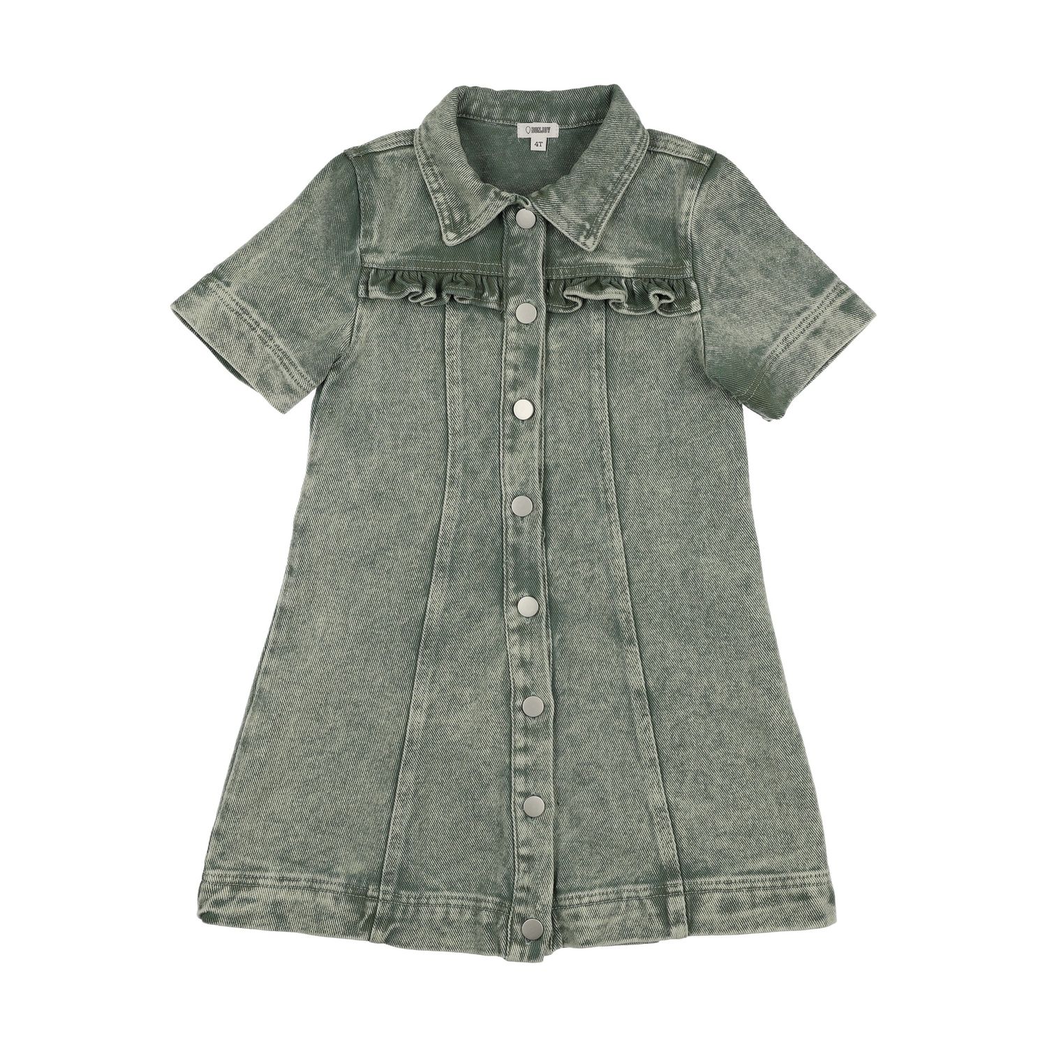 Bonjoy BTSS26022SSD Colored Jean Short Sleeve Denim Dress