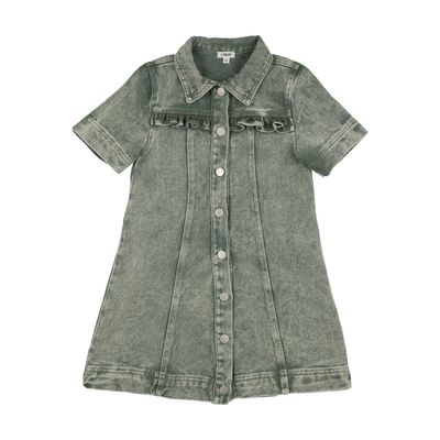Bonjoy BTSS26022SSD Colored Jean Short Sleeve Denim Dress