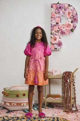 Porter MAGENTA TO ORANGE OMBRE SPECKLED DRESS 2315