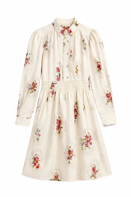 Girls White Floral Cotton Dress Style 2438 Kids Summer Dress