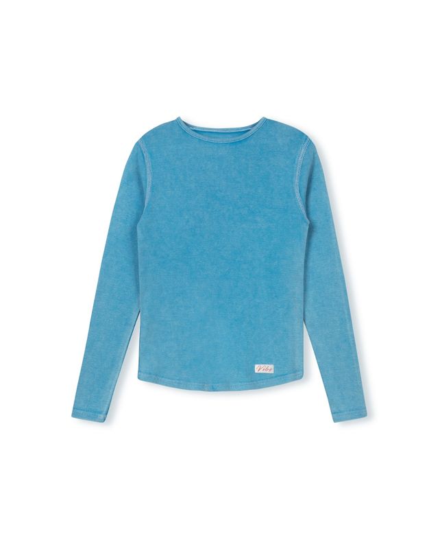 Soft Vibe Marley mineral wash tee with skirt C-25367 set with comfy fit. Trendy, relaxed, and classic everyday casual style.