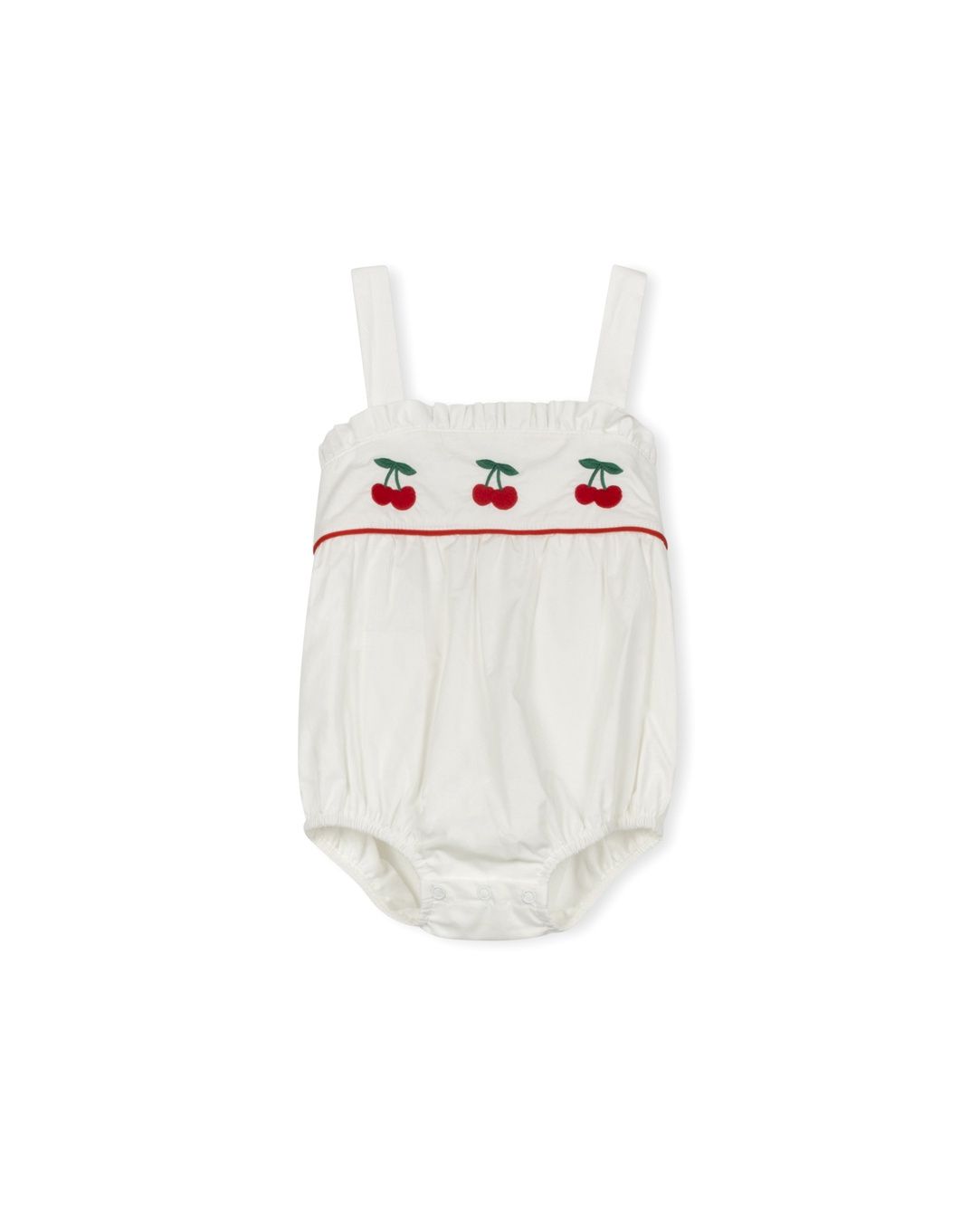 One Child Tessa Embroidered Cherry Romper