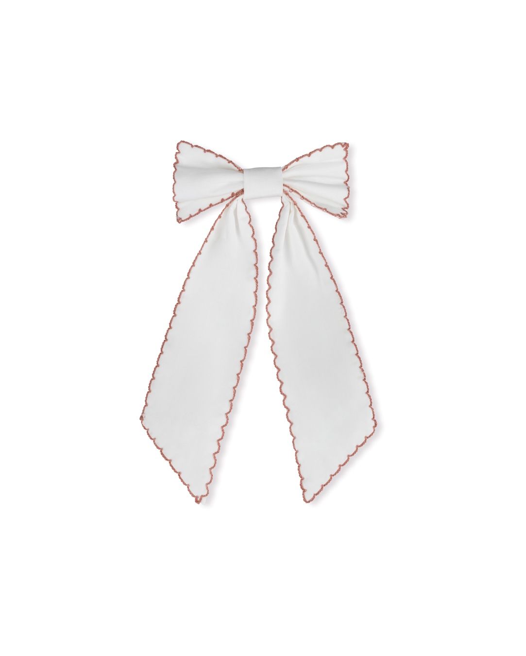 One Child Poplin Scallop Trim Bow
