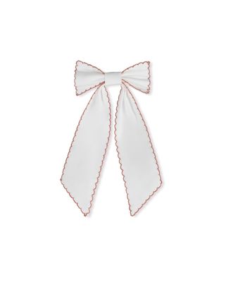 One Child Poplin Scallop Trim Bow