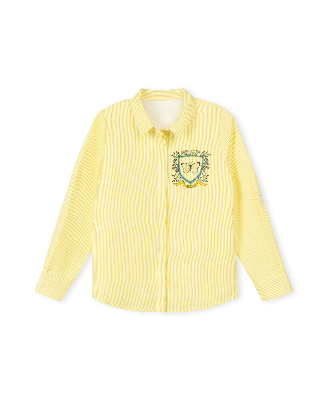 Vibe pinstriped butterfly blouse with skirt C-26320 set with comfy fit. Elegant, stylish, and classic everyday or dressy styl