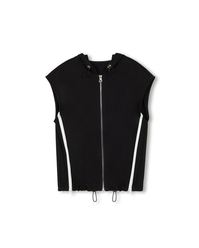 Soft Clay sweatshirt detail vest W-24485 with comfy fit. Modern layered design, breathable, and casual everyday style.