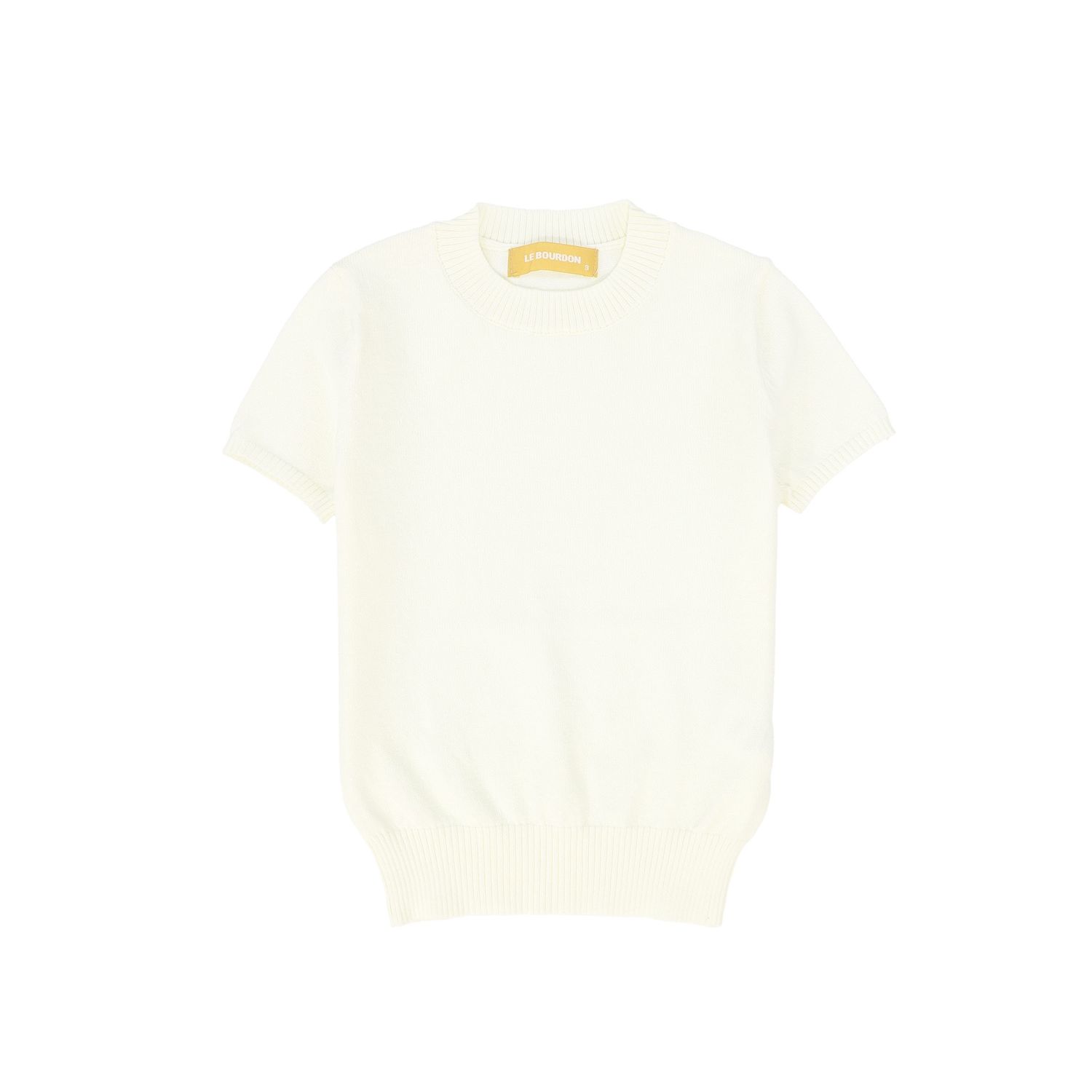 LE BOURDON CREAM SS KNIT SWEATER