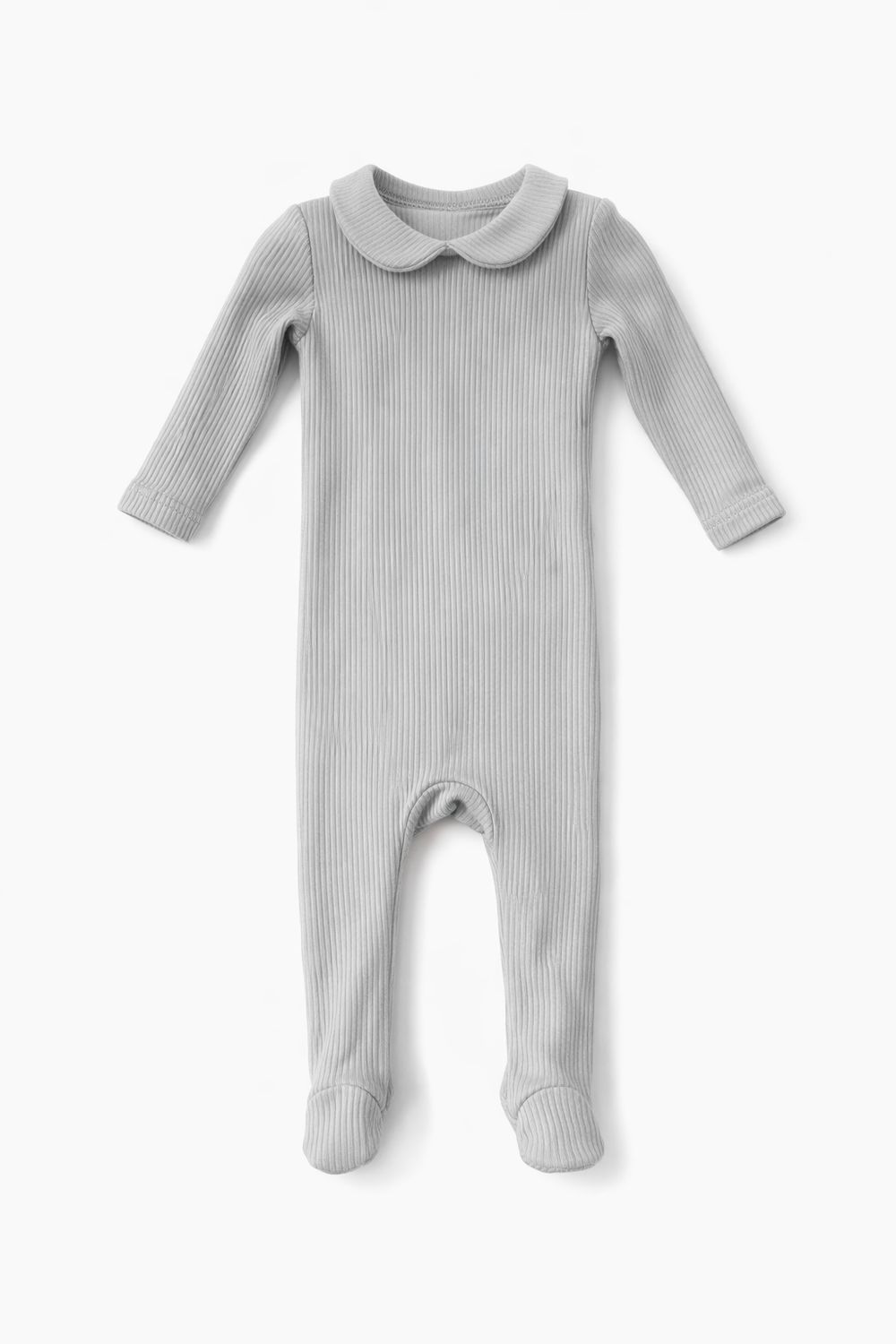 Mema Knits MSS26-47BRIB COLLARED FOOTIE