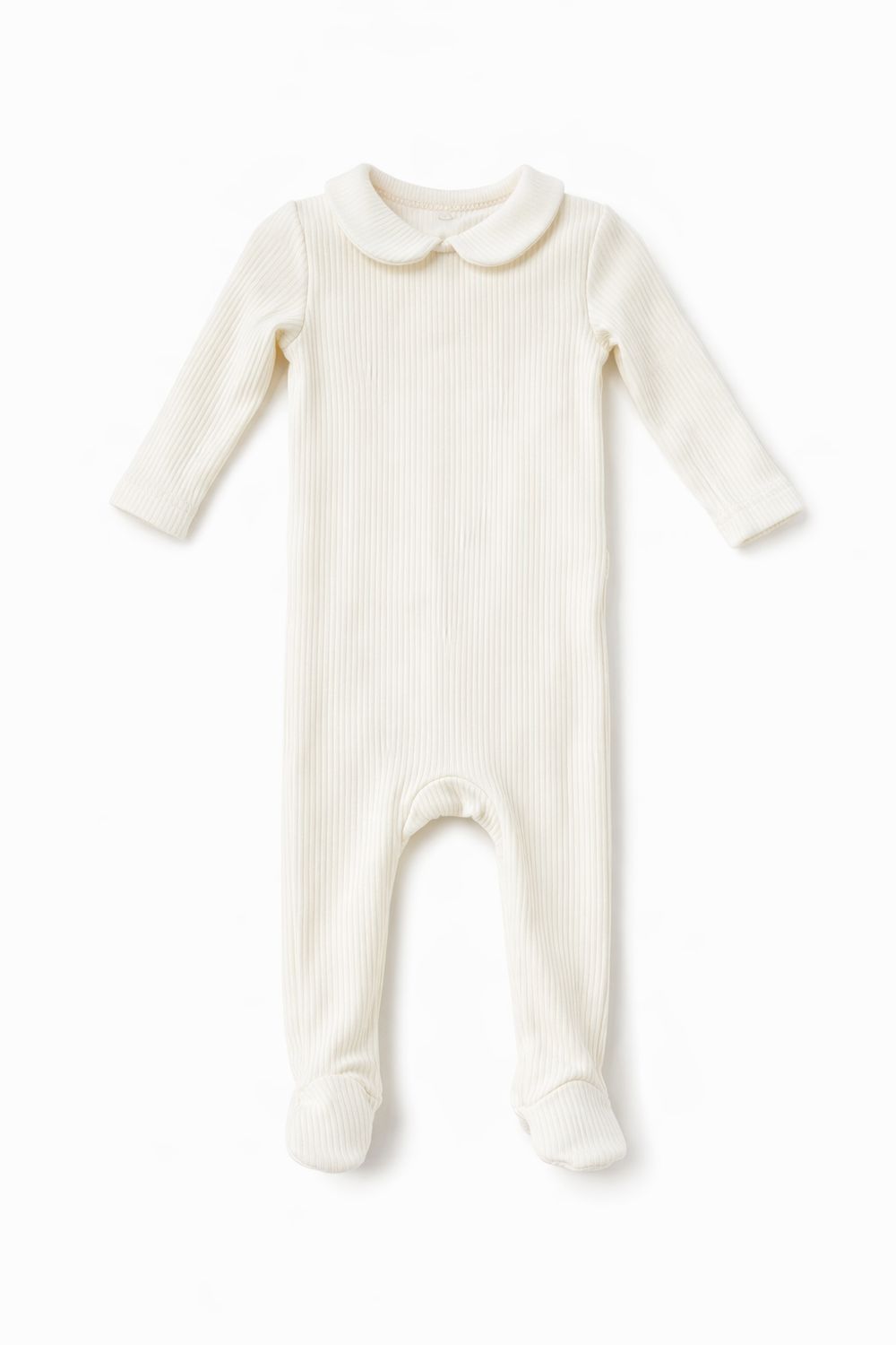 Mema Knits MSS26-47RIB RUFFLE COLLAR FOOTIE