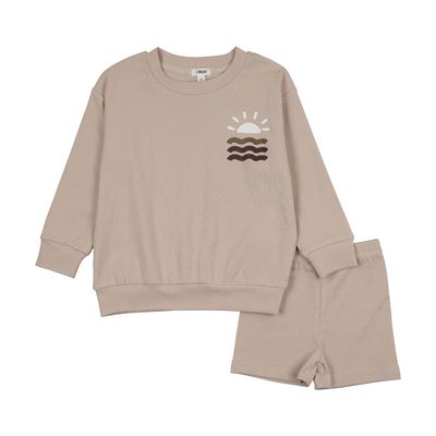 BONJOY Post Pool Summer Set - Long Sleeves &amp; Shorts BTSS26038LSS