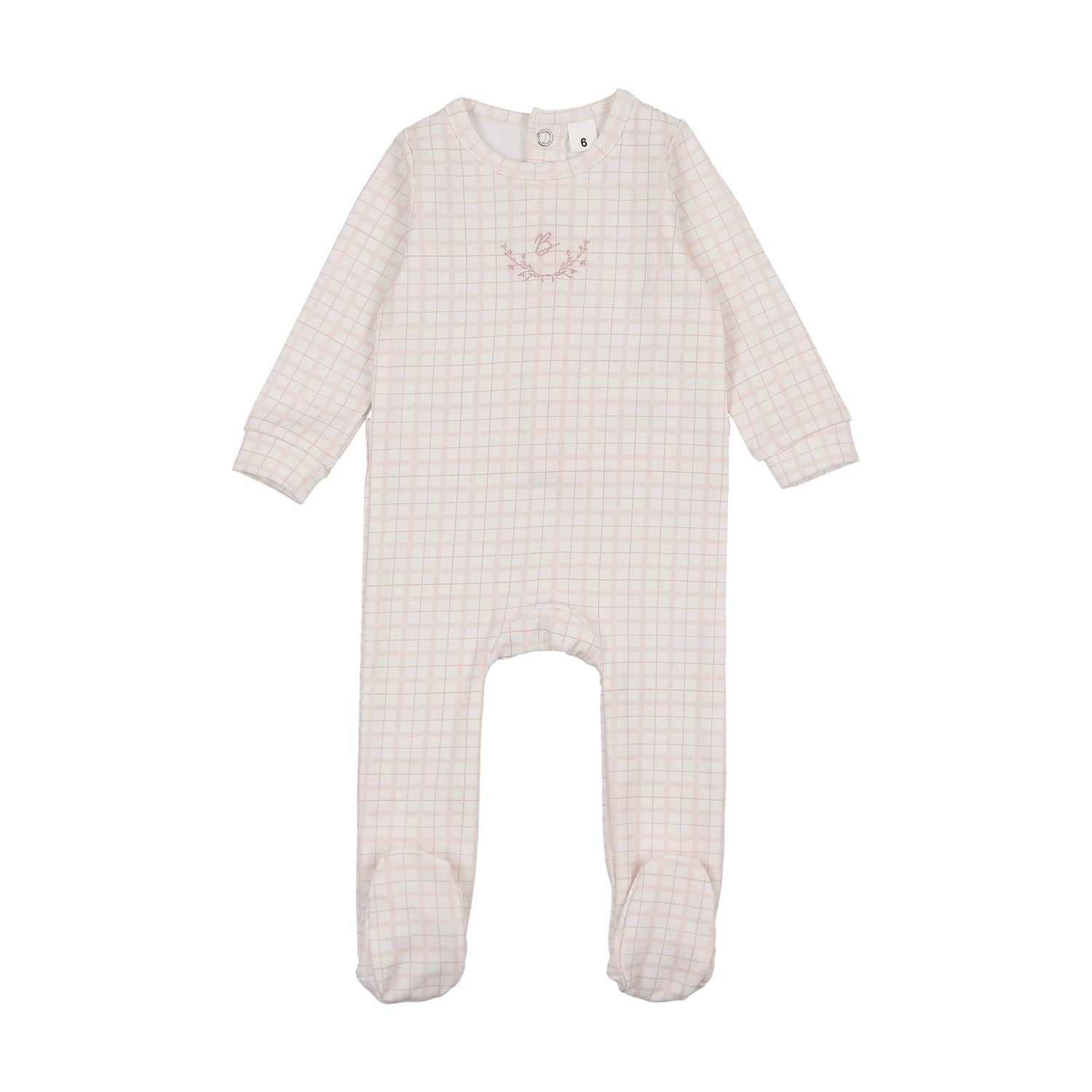 BONJOY Dainty Grid Footie BLSS260016F