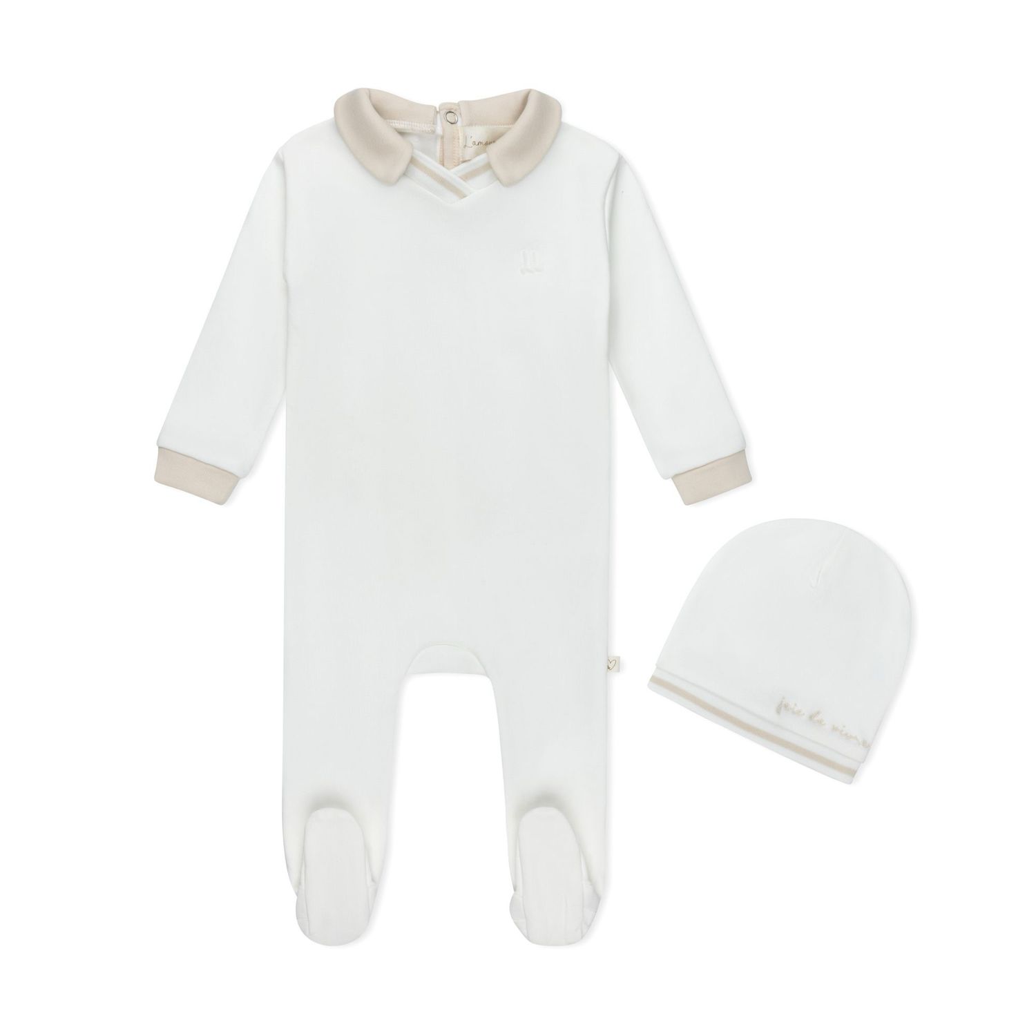 L'amour Lou Polo embossed footie LLS7-WS