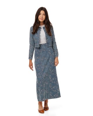 LUELLA Abstract Embroidery Denim SET TS6192T-A