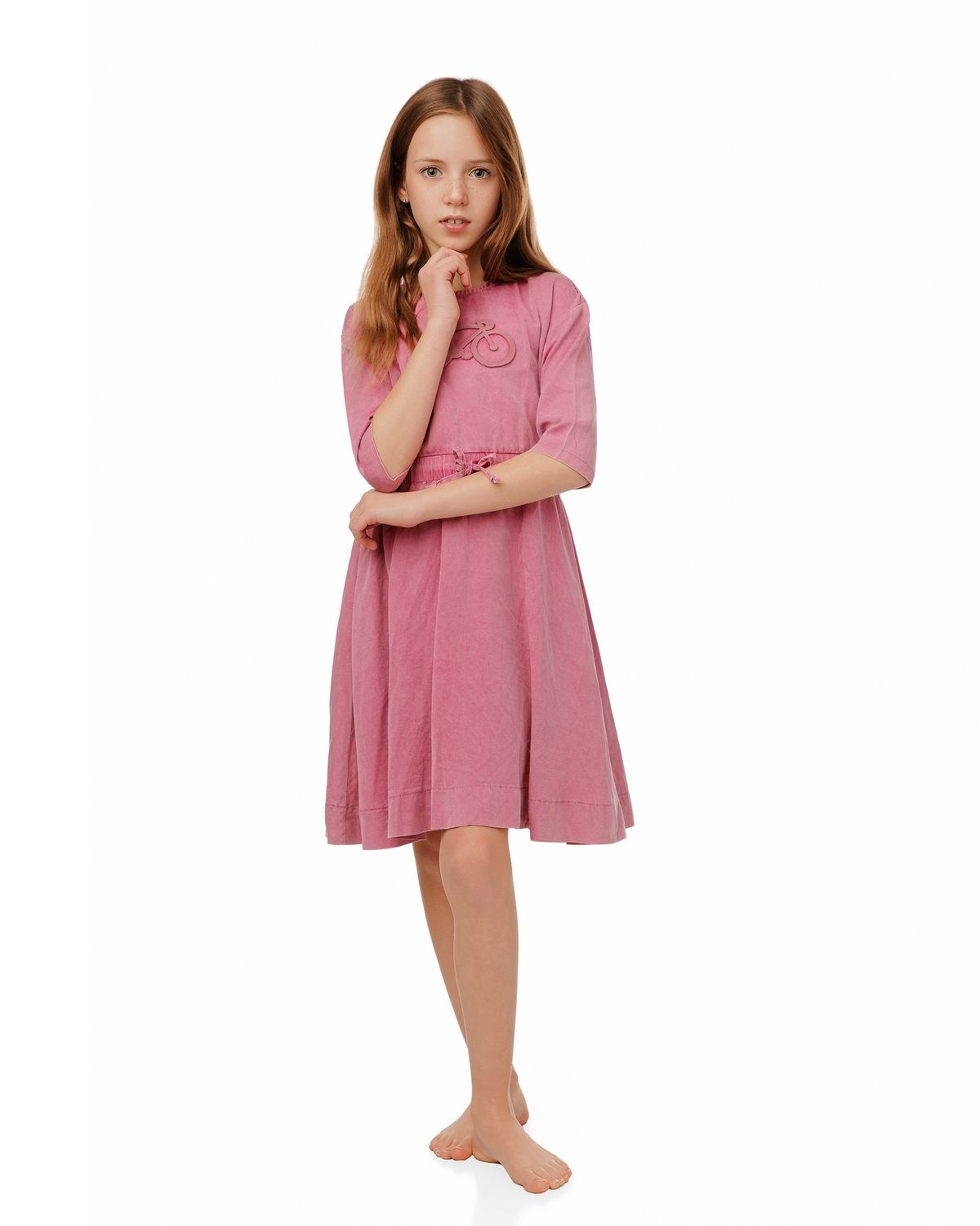 LUELLA Pink Dress With Bicycle GS6069D-A