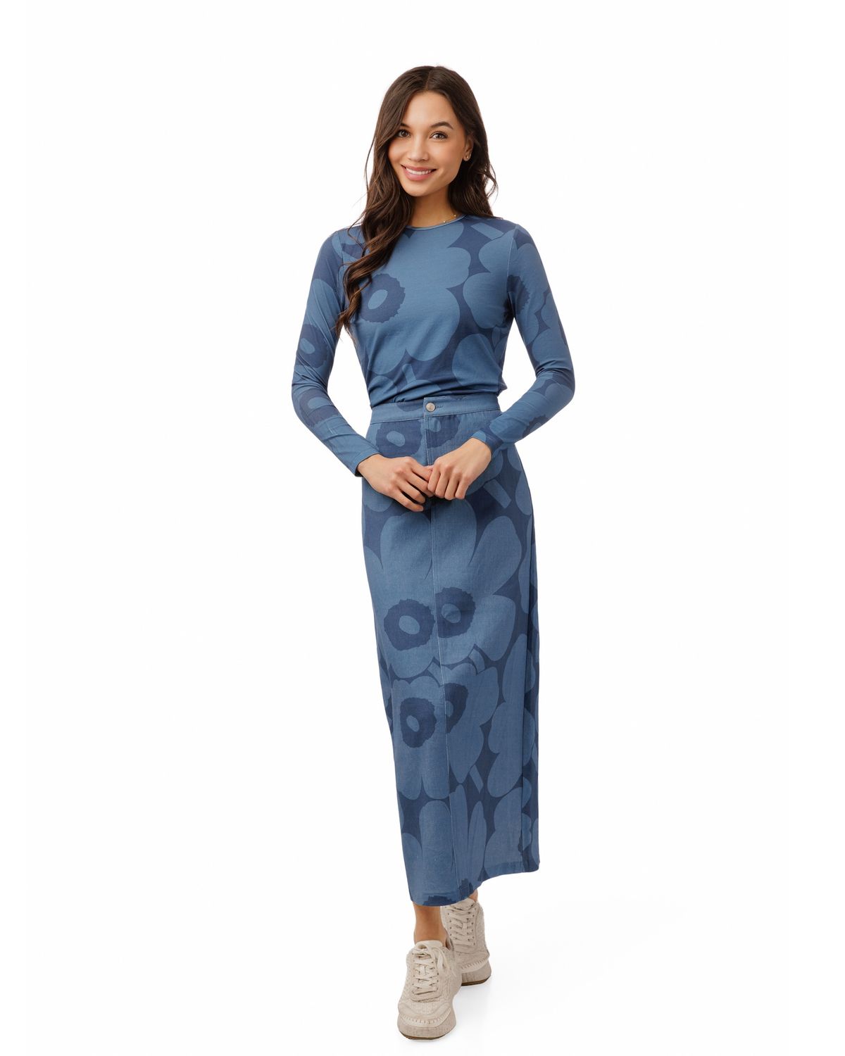 LUELLA Navy Base Blue Flower Print SETTS6403T-A, size: XS
