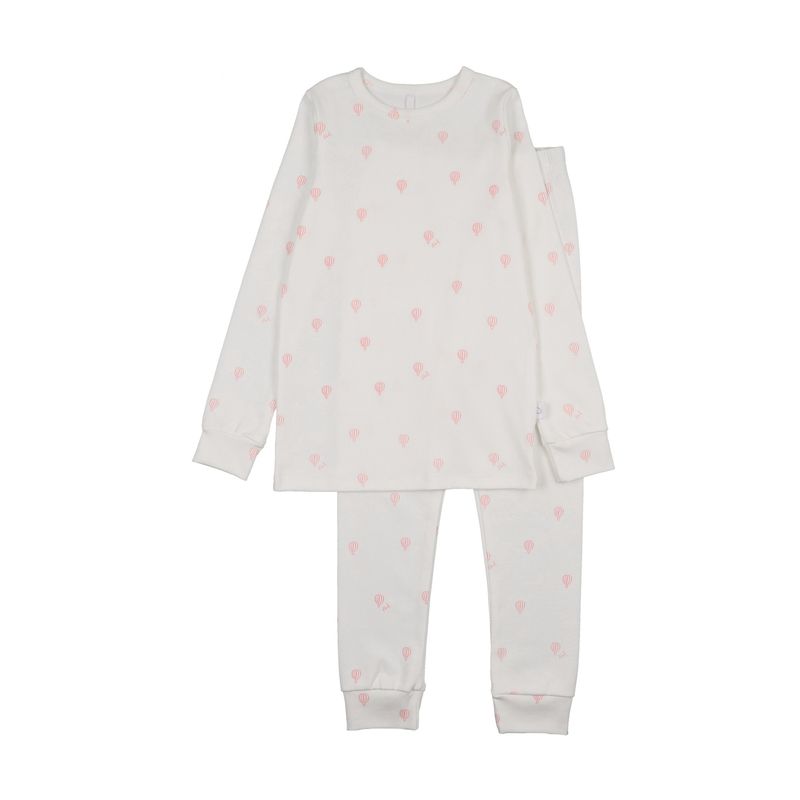 Soft balloon PJ set with cozy, playful style.