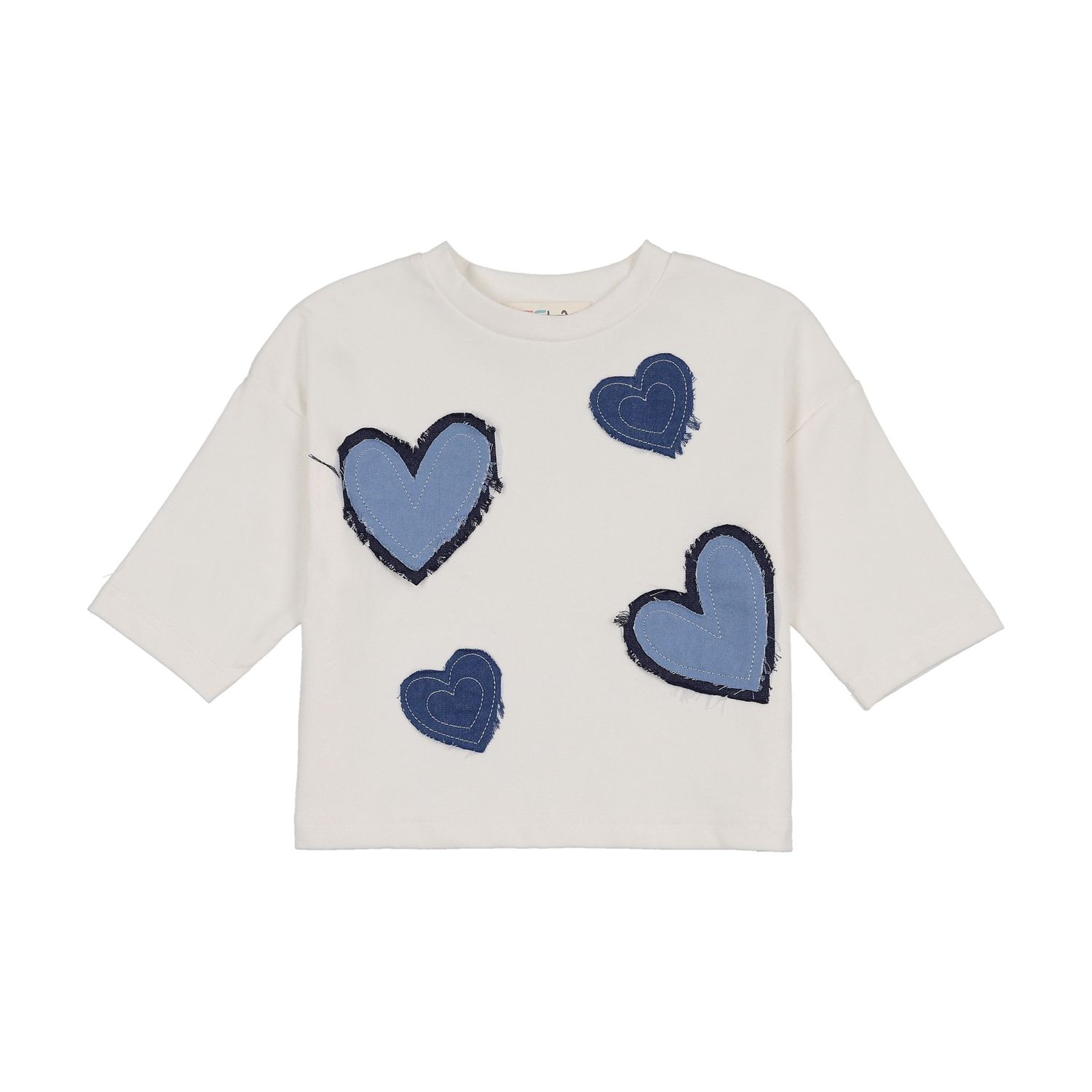 TEELA GIRLS Heart Denim Top 22-188D
