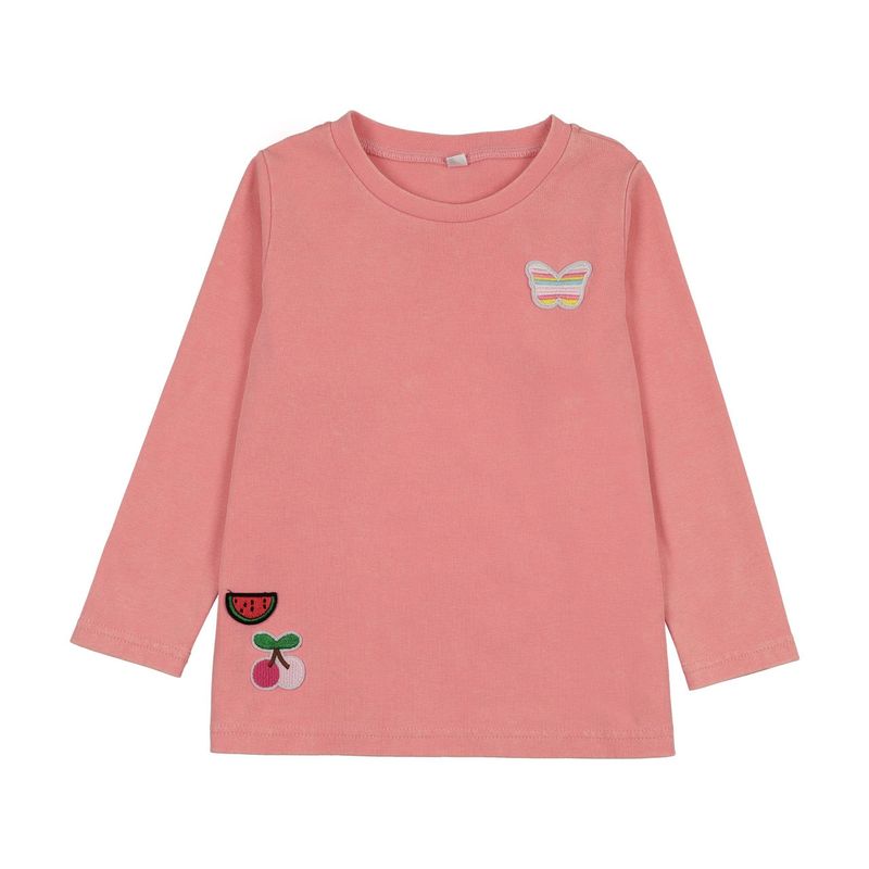 BONJOY BTSS26051LT Washed Patch 3/4 Sleeve T-Shirt