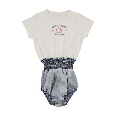 BONJOY BTSS26004GR Bonjoy Summer Romper - Girl