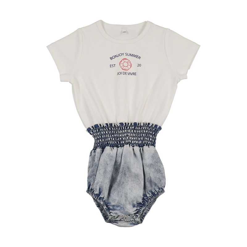 BONJOY BTSS26004GR Bonjoy Summer Romper - Girl