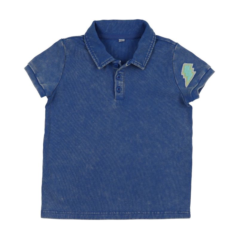 BONJOY BTSS26051SP Washed Patch Short Sleeve Polo