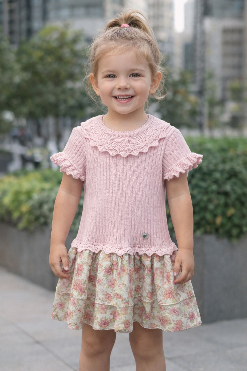 GRANLEI 126-249SH3 PINK GIRL DRESS