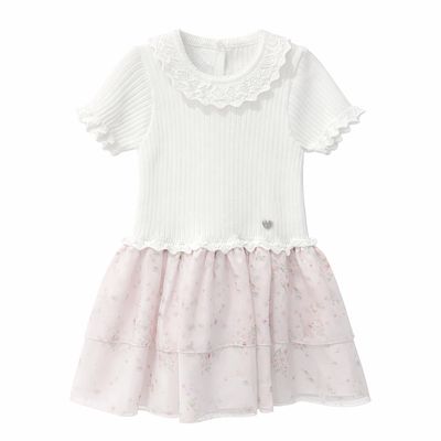 GRANLEI 126-328S GIRL DRESS PALE PINK IVORY