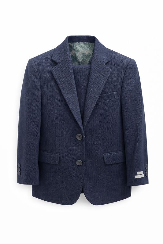 TO BOYS NAVY SLIM SUIT 505S