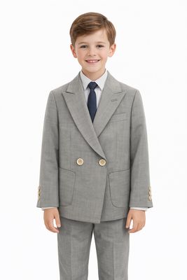 T.O BLACK LABLE BOYS SLIM SUIT NOIR-5S-PK-PP