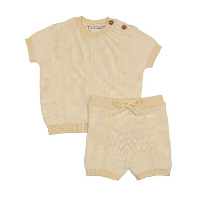 TEELA BOYS Yellow Knit Baby Boy Set 22-264