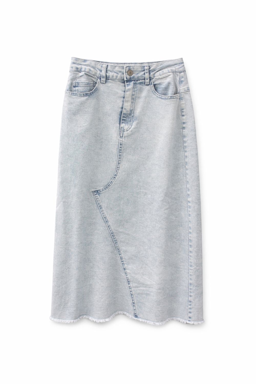 TEELA A-line Denim Maxi Skirt E016A