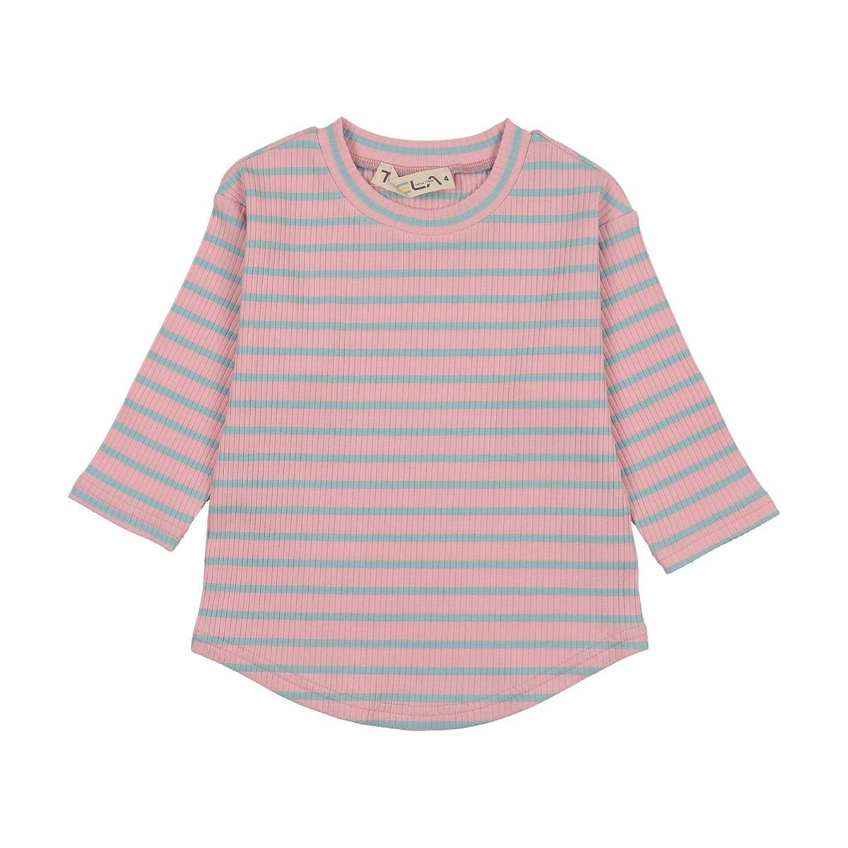 TEELA GIRLS Stripe Ribbed Tee 22-133D
