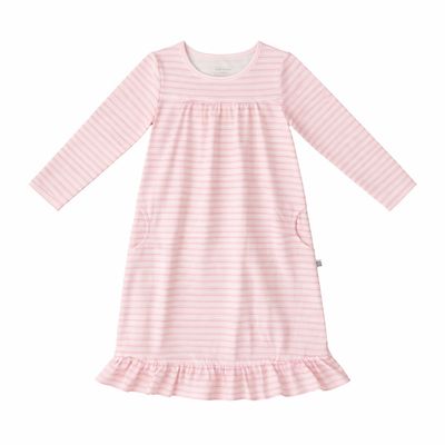 SWEET BAMBOO L/S Boho Dress - Pink Stripe