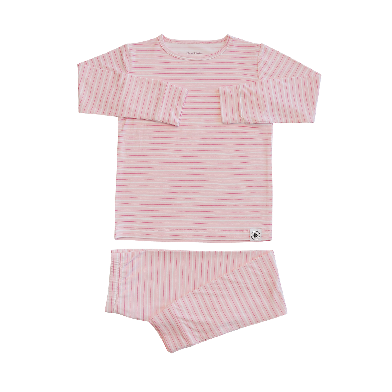 SWEET BAMBOO Big Kid Pajama - Pink Stripe