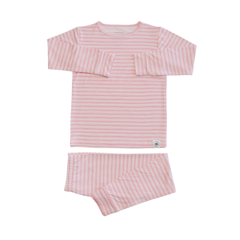 SWEET BAMBOO Big Kid Pajama - Pink Stripe