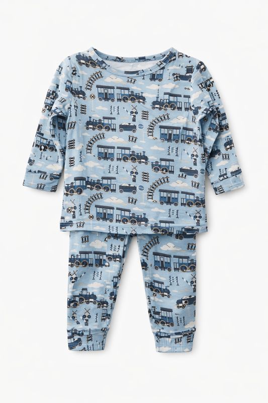 SWEET BAMBOO Big Kid Pajama - Choo Choo