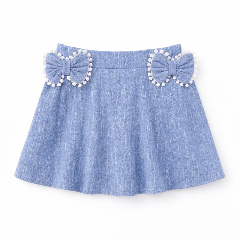 DR KID soft girls skirt DK316 blue with comfy fit. Elegant, breathable, and effortless everyday European charm.