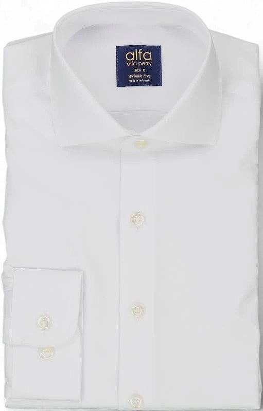 Alpha Perry Boys White Resy Shirt, 100% Cotton Comfort!!