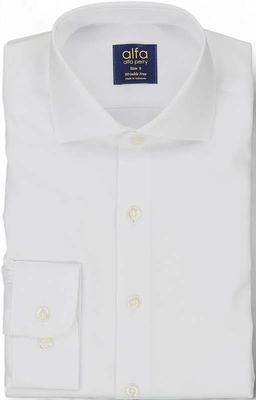 Alpha Perry Boys White Resy Shirt, 100% Cotton Comfort!!