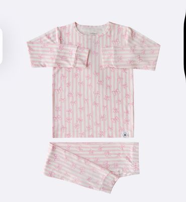 SWEET BAMBOO TIE THE KNOT GIRLS PAJAMAS